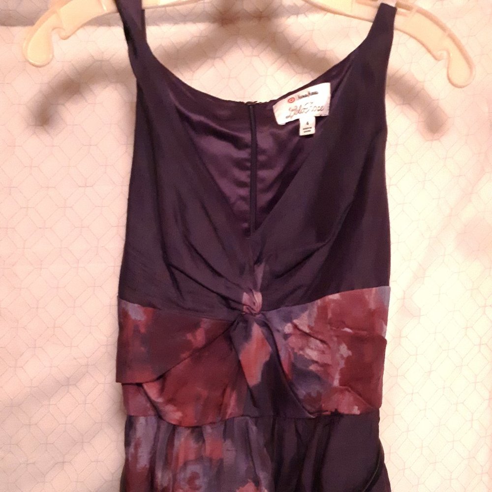 Lela Rose Purple Watercolor Dress